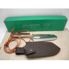 Hen & Rooster German Stainless Toledo Spain Stag HR05004 Guthook Skinner Fixed Blade Sheath Knife