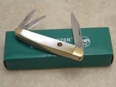 Hen and Rooster Bertram Cutlery Rostfrei Solingen Germany Pearl 203 MOP Whittler Knife in Box