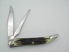 Queen Cutlery Co. #46 Fish Knife in Winterbottom Bone: 5 ” closed;