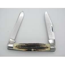 Queen Cutlery 52 Moose Pattern Winterbottom bone 4 38 closed circa 1961