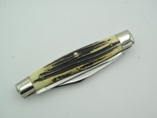 Queen Cutlery #52 Moose Pattern Winterbottom bone:  4 3/8” closed, circa 1961