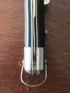 Vintage 1960's Bargeon Stiletto With Bail, 8 1/2 Inch, Red Dot Safety, Used  