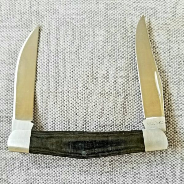 Jeff Mitchell Custom Muskrat Knife,slip, .3.75",Cpm-154,black linen micart,filework, clip & wharnie Jeff Mitchell Custom Muskrat Knife,slip, .3.75",Cpm-154,black linen micart,filework, clip & wharnie