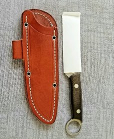 Bark River Donnybrook, 3.75" CPM-154 Plain Blade, OD Green Canvas Micarta ,upgraded sheath 