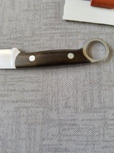 Bark River Donnybrook, 3.75" CPM-154 Plain Blade, OD Green Canvas Micarta ,upgraded sheath 