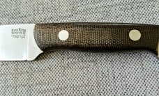 Bark River Donnybrook, 3.75" CPM-154 Plain Blade, OD Green Canvas Micarta ,upgraded sheath 