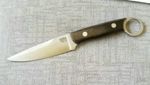 Bark River Donnybrook, 3.75" CPM-154 Plain Blade, OD Green Canvas Micarta ,upgraded sheath