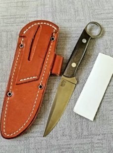 Bark River Donnybrook, 3.75" CPM-154 Plain Blade, OD Green Canvas Micarta ,upgraded sheath 