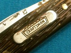 VINTAGE SCHRADE WALDEN NY USA 855 CRAFTSMAN STOCKMAN JACK PEN FOLDING POCKET KNIFE KNIVES OLD