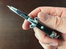 Hex Miniature Switchblade Pen Keychain, Cactus Bolsters, Light Use 