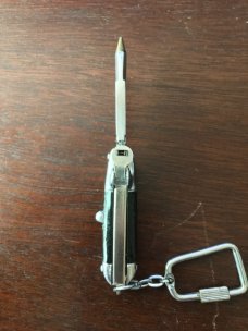 Hex Miniature Switchblade Pen Keychain, Cactus Bolsters, Light Use 
