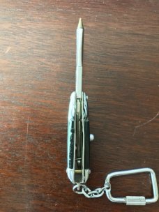 Hex Miniature Switchblade Pen Keychain, Cactus Bolsters, Light Use 