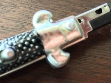 Miniature Switchblade Pen Keychain, Cactus Bolsters, Marked Hong Kong, Original Packaging, Unused  