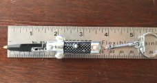 Miniature Switchblade Pen Keychain, Cactus Bolsters, Marked Hong Kong, Original Packaging, Unused  