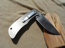 Handmade W.R. Clark Custom Folding Knife 4" ATS-34 blade