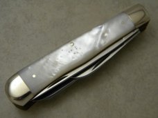 Bulldog Brand Solingen Germany Genuine Pearl 20 Year Anniversary 5 Blade Trapper Knife in Box c.1998
