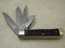 Bulldog Brand Solingen Germany Bone 20 Year Anniversary 5 Blade Trapper Knife in Box c.1998