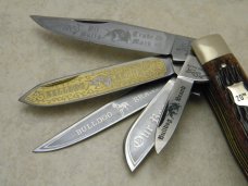 Bulldog Brand Solingen Germany Bone 20 Year Anniversary 5 Blade Trapper Knife in Box c.1998