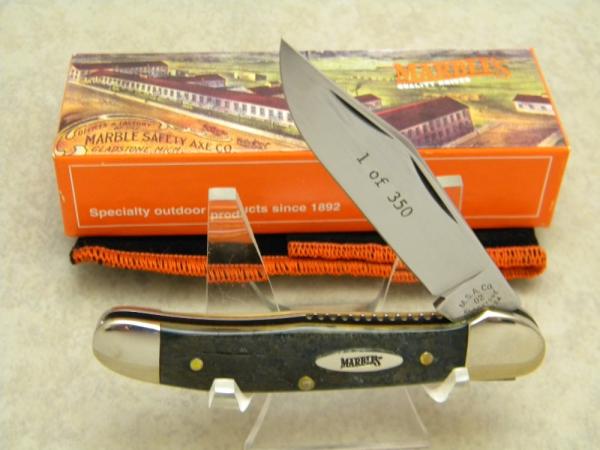 Marbles M.S.A. Co. 02 Gladstone, Mich USA Mastadon Linerlock Knife in Box 1 of 350