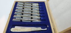Improved Eagle Razor Parker Knife Cut. Co Straight Razor 7 Day Mother of Pearl
