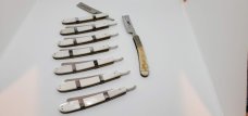 Improved Eagle Razor Parker Knife Cut. Co Straight Razor 7 Day Mother of Pearl