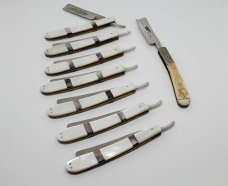 Improved Eagle Razor Parker Knife Cut. Co Straight Razor 7 Day Mother of Pearl