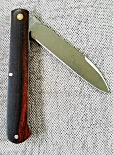 JH Lloyd custom Shadow Spear in desert ironwood, 52100, 4.25" closed ,Texas Star Shield 