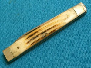 VINTAGE FROST FLYING FALCON JIGGED BONE LOCKBACK HUNTING SKINNING FOLDING HUNTER POCKET KNIFE KNIVES