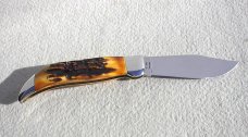 CASE XX USA VINTAGE - MINT 1965/69 INDIA SAMBAR STAG 5172 CLASP BULLDOG KNIFE IN ORIGINAL WOODEN BOX