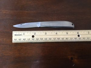 George W. Stone all metal slip joint folder