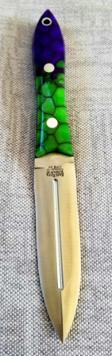 Bark River Wasp 2 Dagger, 3.75"  3V-CPM- Rare Purple Dragon Scale with original magnetic sheath, NIB