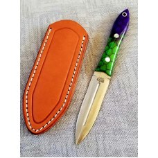 Bark River Wasp 2 Dagger, 3.75" 3V-CPM- Rare Purple Dragon Scale with original magnetic sheath, NIB
