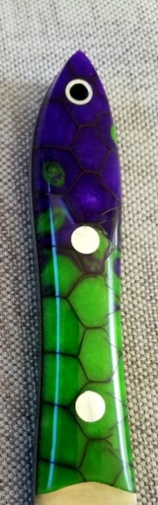 Bark River Wasp 2 Dagger, 3.75"  3V-CPM- Rare Purple Dragon Scale with original magnetic sheath, NIB