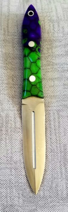 Bark River Wasp 2 Dagger, 3.75"  3V-CPM- Rare Purple Dragon Scale with original magnetic sheath, NIB
