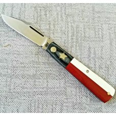 DrT American Jack Clip Barlow 35quot standard redwhitedenim blue micarta very Ltd cpm154
