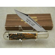 Bear Creek Taylor Cutlery Kingsport, Tenn. Stag Robert E. Lee Coke Bottle Knife in Box c.1979