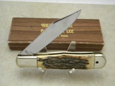 Bear Creek Taylor Cutlery Kingsport, Tenn. Stag Robert E. Lee Coke Bottle Knife in Box c.1979