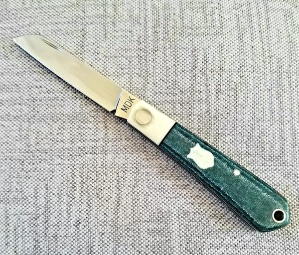 MDK custom Native, Teal  micarta scales.giaraffe bolsters and SHIELDS, lanyard 3.75