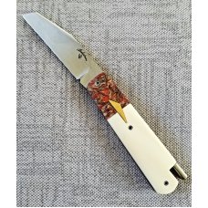 Vincenzo Balistreri Custom Red Arrow Taillock 4quot clsd elephant ivory scales Liracarta bolsters