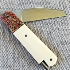 Vincenzo Balistreri Custom Red Arrow Taillock, 4" clsd, elephant ivory scales.. Liracarta bolsters..