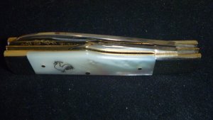 Fight'n Rooster Mother of Pearl Gunstock 1981