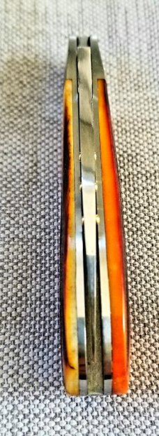 Steve Vanderkolff Amber Stag ,3.75" swayback, he uses dot system for pulls. CPM-154,heavier build 