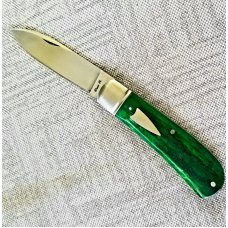 Dean Robertson Custom Green Smooth Bone Zulu Knife, 01 Tool, 4" clsd,New,box and coa#276