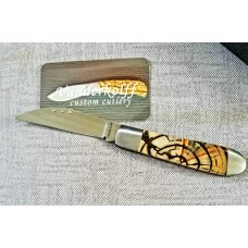 Steve Vanderkolff Crosscut Mammoth Ivory,wayback,uses dot system for pulls. CPM-154,4" closed,
