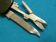 VINTAGE ADVERTISING FOLDING POCKET SCISSORS PEN JACK KNIFE KNIVES OLD AD
