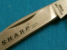 SHARP 325 JAPAN STAINLESS FOLDING POCKET KNIFE KNIVES OLD