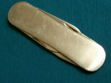 VINTAGE STAINLESS EKA SWEDEN EQUAL END PEN JACK FOLDING POCKET FILE KNIFE KNIVES OLD SWEDEN AD