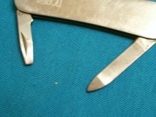 VINTAGE STAINLESS EKA SWEDEN EQUAL END PEN JACK FOLDING POCKET FILE KNIFE KNIVES OLD SWEDEN AD