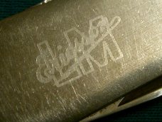 VINTAGE STAINLESS EKA SWEDEN EQUAL END PEN JACK FOLDING POCKET FILE KNIFE KNIVES OLD SWEDEN AD
