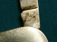 VINTAGE STAINLESS EKA SWEDEN EQUAL END PEN JACK FOLDING POCKET FILE KNIFE KNIVES OLD SWEDEN AD